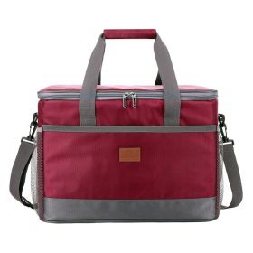 32L Soft Insulated Cooler Bag with Hard Liner (Color: Red)