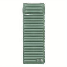 Camping Sleeping Pad; Inflatable Sleeping Mat With Pillows; Waterproof Lightweight Mattress (Color: Light Green)
