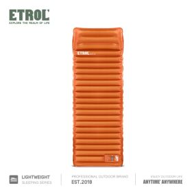 Camping Sleeping Pad; Inflatable Sleeping Mat With Pillows; Waterproof Lightweight Mattress (Color: Orange)