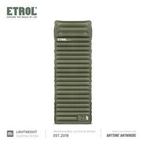 Camping Sleeping Pad; Inflatable Sleeping Mat With Pillows; Waterproof Lightweight Mattress (Color: Olive Green)
