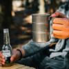 Outdoor stainless steel mug - large capacity