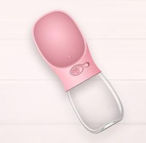 Pet Portable Water Bottle Cup (Color: Pink, Style: 350ML)