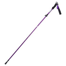 Folding Trekking Walking Sticks (Color: Purple, Type: Walking Sticks)