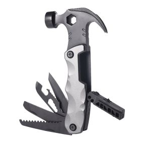 Multifunctional Survival Tool Foldable Outdoor Tool Hammer (Color: grey, Type: Nail Hammer)
