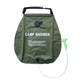 Outdoor Portable Camping Shower Water Bag (Color: Green, Type: Camping Shower)