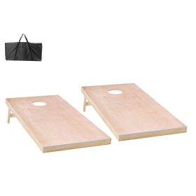 Cornhole Set, 4x2 ft Solid Wood Corn Hole Game Boards (Package Content: 2 Boards+1 Carrying Bag)