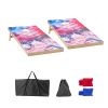 Cornhole Set, 4x2 ft Solid Wood Corn Hole Game Boards