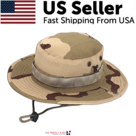 Wide Brim Sun Hat UV Protection Bucket Cap (Hat Color: Boonie Khaki Camo)