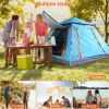 4-5 Person Pop-Up Camping Tent, Instant Setup Family Tent with 2 Mosquito Nets Windows