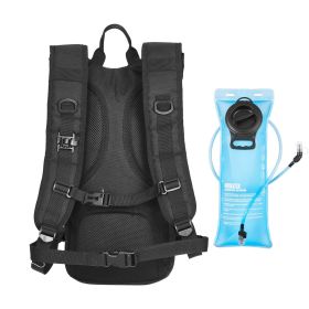 Tactical Molle Hydration Backpack w/storage, with 3L TPU Water Bladder (Color: Black, Type: Tactical)
