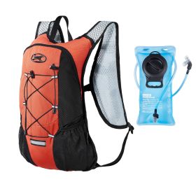Hydration Backpack with 2L TPU Water Bladder (Color: Orange, Type: Lightweight)