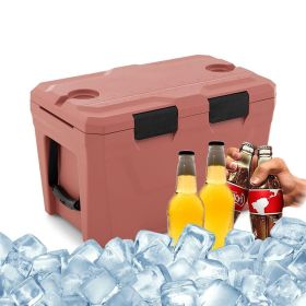 Portable Hard Shell Cooler Ice Chest (Color: Pink, Type: Coolers)