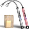 Rechargeable USB Electric Lighter with 360° Flexible Neck & Safety Lock, Windproof