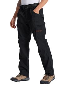 Mens Ripstop Cargo Work Pants with 13 Pockets Tactical Water Resistant Breathable (Color: 36X32)