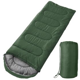 3-season Lightweight Sleeping Bag (Color: Army Green, size: One size)