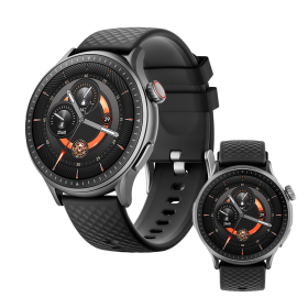 Fitness Tracker Smart Watch Bluetooth Calling Heart Rate Monitor Waterproof 3ATM (Color: Black)