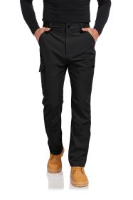 Men's Outdoor Cargo Pants Lightweight Quick-Dry Waterproof Stretch with 6 Pockets (size: 40)