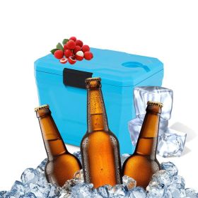 Portable Cooler Hard Shell Ice Chest (Color: Blue, Type: Coolers)