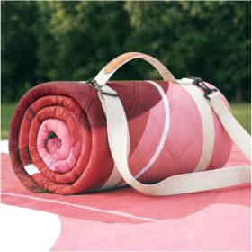 Waterproof Picnic Blanket Extra Large (size: Abstract Brick Red)