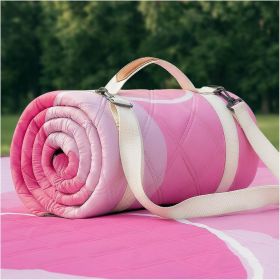 Waterproof Picnic Blanket Extra Large (size: Abstract Pink   80''*80'')