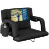 Reclining Stadium Seat - Waterproof Foldable Camping Chair with Extra Thick Padding and Wide Back Support