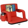 Reclining Stadium Seat - Waterproof Foldable Camping Chair with Extra Thick Padding and Wide Back Support