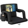 Reclining Stadium Seat - Waterproof Foldable Camping Chair with Extra Thick Padding and Wide Back Support