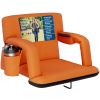 Reclining Stadium Seat - Waterproof Foldable Camping Chair with Extra Thick Padding and Wide Back Support