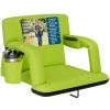Reclining Stadium Seat - Waterproof Foldable Camping Chair with Extra Thick Padding and Wide Back Support