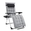 Zero Gravity Chair, Reclining Camping Lounge Chair with Cup Holder and Removable Cushion