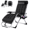 Zero Gravity Chair, Reclining Camping Lounge Chair with Cup Holder and Removable Cushion