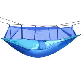 Portable Nylon Hammock (Color: Blue, Type: Hammock)