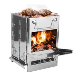 Portable Backpacking Stove (Color: Silver, Type: Stoves)