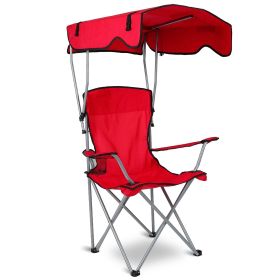 Folding Canopy Chair  330LBS Load (Color: Red)