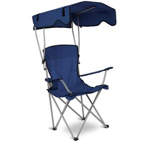 Folding Canopy Chair  330LBS Load (Color: Navy Blue)