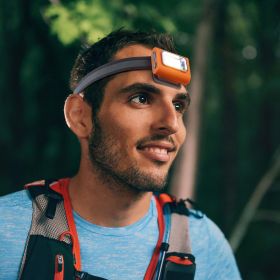 LED Headlamp with 6 lighting modes (Color: Orange)