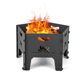 Portable Wood Stove (Color: Black, Type: Style A)