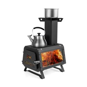 Portable Wood Stove (Color: Black, Type: Style B)