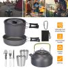 12Pcs Camping Aluminum Cookware Set