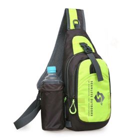 Seamless Sling Bag With Water Slot (Color: Green)