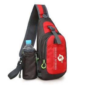 Seamless Sling Bag With Water Slot (Color: Red)