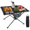 Portable Folding Camping Table with 2 Cup Holders 2 Side Pockets and Carry Bag