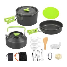 Aluminum Cookware Set (Color: grey, Type: 16 Pcs)