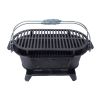 Portable Cast Iron BBQ Grill with Grate
