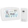 Wireless Weather Station With Clock 196FT Range