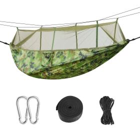 Double Hammock with Mosquito Net (Color: Camouflage)