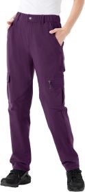 Rdruko Women's Waterproof Pants Quick Drying UPF 50+ (Color: Purple, size: XS)
