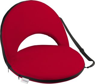 Reclining Stadium Seat - Waterproof, 6-Position Comfort (Color: Red, size: 21" Wide)