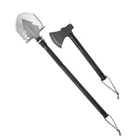 Folding Multitool Camping Survival Shovel (Color: Black, Type: 16 in 1)