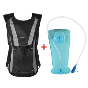 Leak-Proof Hydration Backpack with 2L Water Bladder (Color: Black, size: One size)